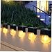 KONTONTY 1pc Solar Power Led Stairs Light Outdoor Lighting Tool Step Lights for Outside Fence Warm