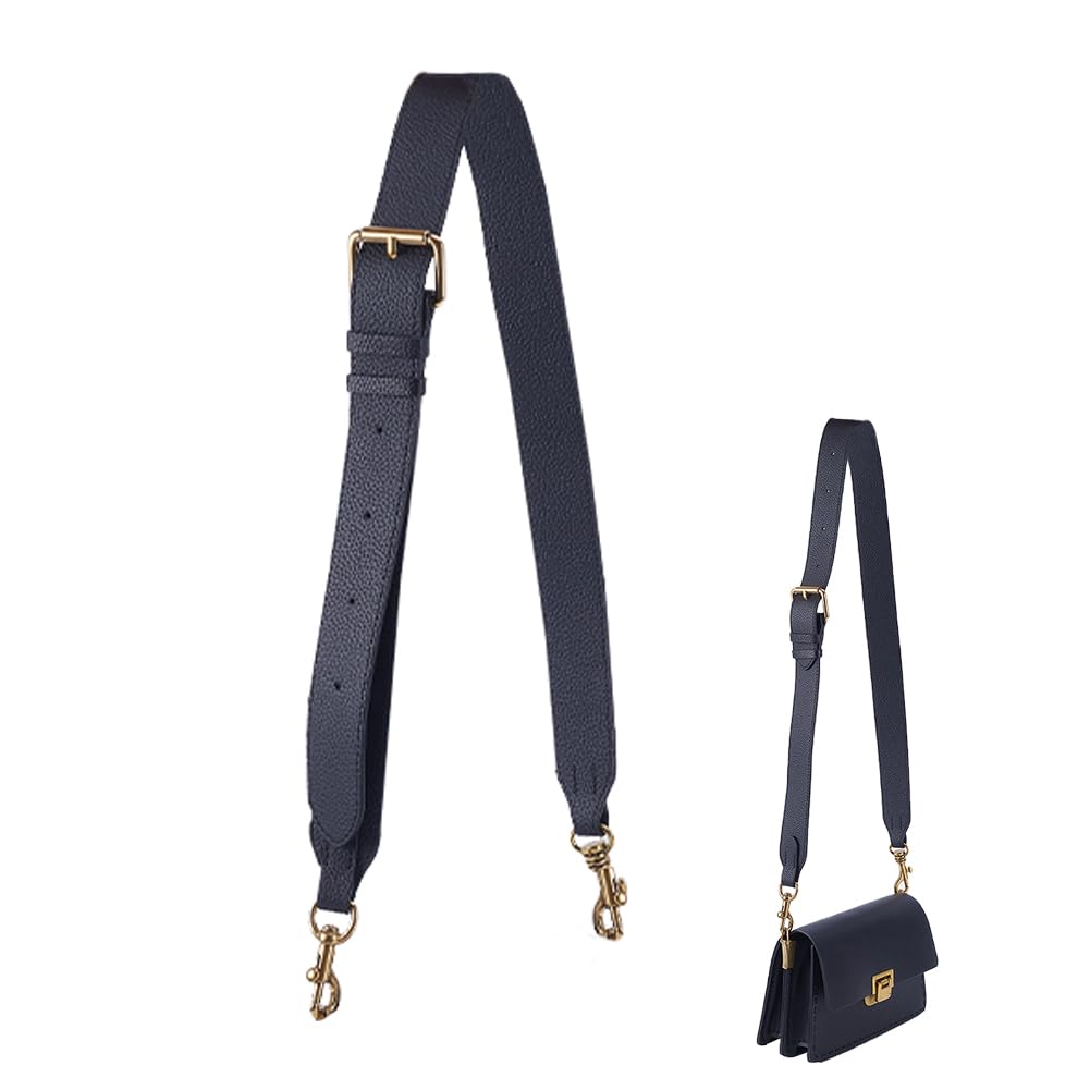 PH PandaHall Tracolla In Pelle di Vacchetta Nera Cinghie per Borsa Manico per Borsa Regolabile Cinghia Larga per Borsa di Ricambio con Fermagli Girevoli per Borsa A Tracolla, 90-118cm
