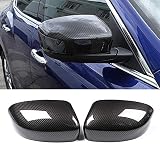 YOCTM Black Hard Carbon Fiber Rearview Side Mirror Cover TrimFor Maserati Levante 2016-2019 Exterior