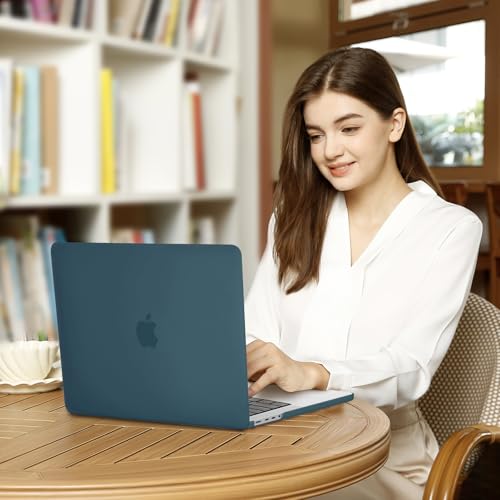 Image of MOSISO Compatible with MacBook Pro 14 inch Case 2025 2024 2023 2022 2021 M5 M4 M3 M2 M1 A3434 A3112 A3185 A3401 A2918 A2992 A2779 A2442, Hard Shell&Keyboard Cover&Screen Film&Pouch,Deep Teal