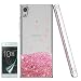 Sony Xperia XA1 Case, Sony Xperia XA1 Liquid Case with HD Screen Protector, Atump Luxury Girls Glitter Bling Soft TPU Cover with Sparkly Shiny Shockproof Protective Case for Sony Xperia XA1 (Pink)