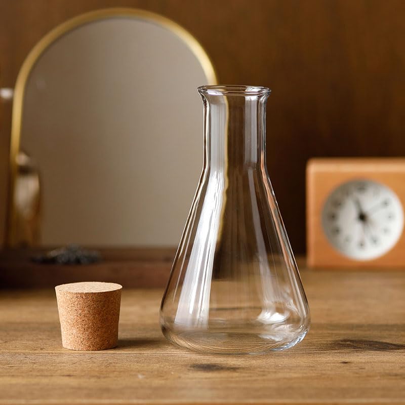 茶色い銅製フラスコ型花瓶 元箱付き 楽天市場】コルクキャニスター ／ コルク栓 三角フラスコ 50ml 100ml