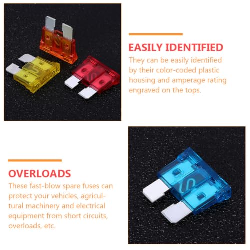 Kit de 250 fusibles para automóvil con diseño de inserción y material ABS aleación de zinc, juego de fusibles portátiles para auto y camión con caja de almacenamiento miniatura 7