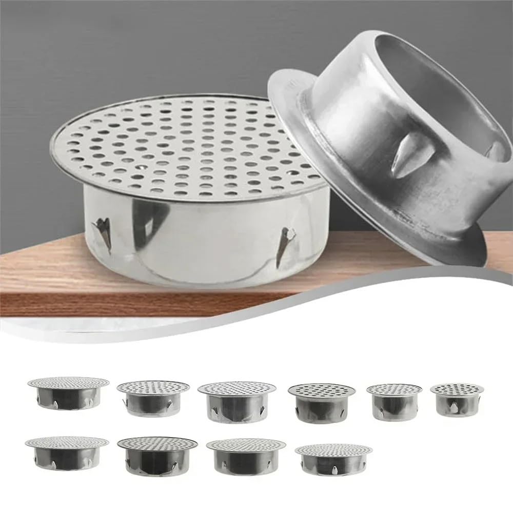 Tapón de drenaje de acero inoxidable 304 para baño y uso al aire libre, cubierta Plug and Play de alta capacidad para un drenaje eficiente