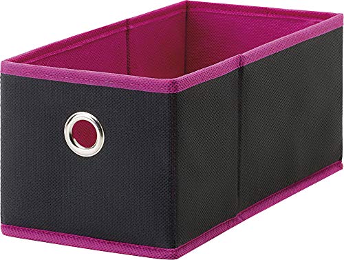 Caixa Organizadora Em Tnt 14 X 28 X 13 Cm Bemfixa Preto/rosa