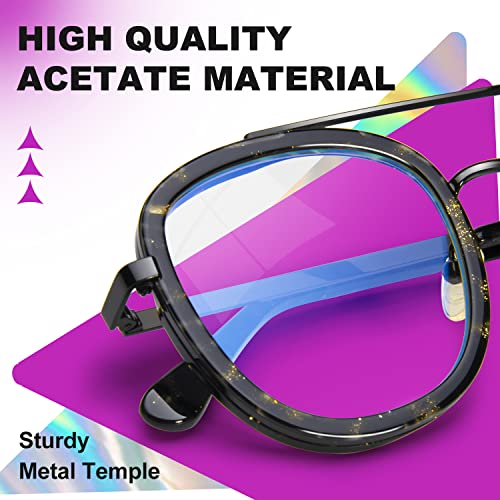 Image of VISOONE Retro Round Anti Eyestrain Metal Medium Eyewear Blue Light Blocking Glasses for Computer Gaming Women Man SANFORD