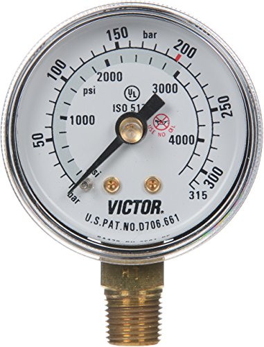 Victor 1435-0097RP Replacement Gauge, 1.5 315bar/4568 PSI