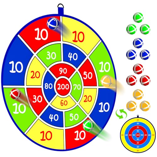 Le jeu de fléchettes avec balles adhésives
