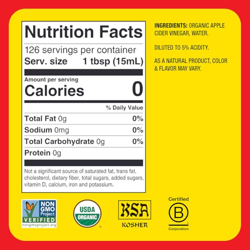 Image of Bragg Organic Apple Cider Vinegar with the Mother 64 oz - Raw Unfiltered