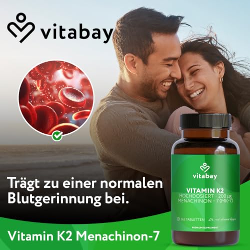 Vitabay Vitamin K2 MK-7 200 µg – 365 vegane Tabletten – Ansicht 2