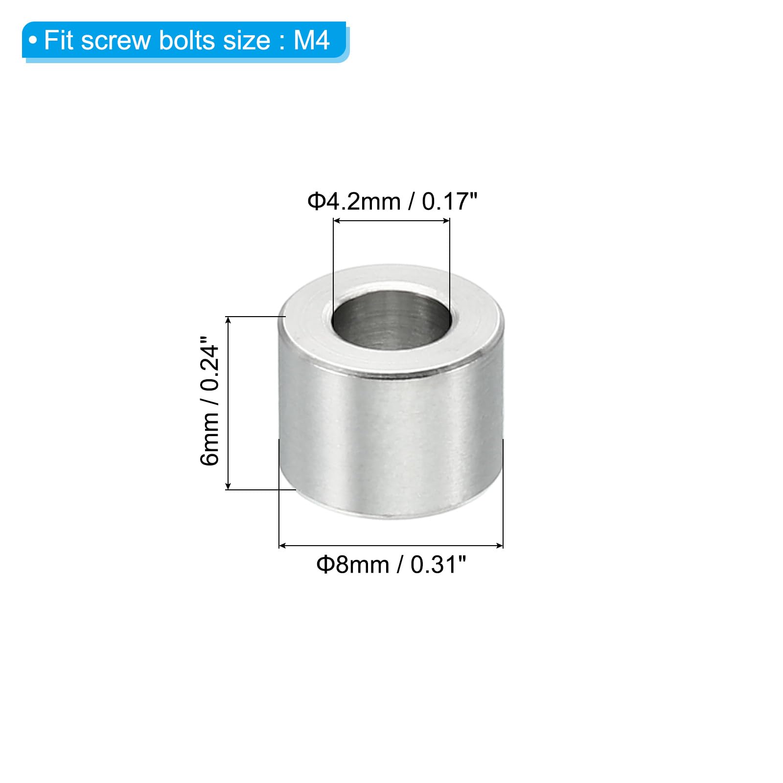 PATIKIL M4 Stainless Steel Spacers - Image 2
