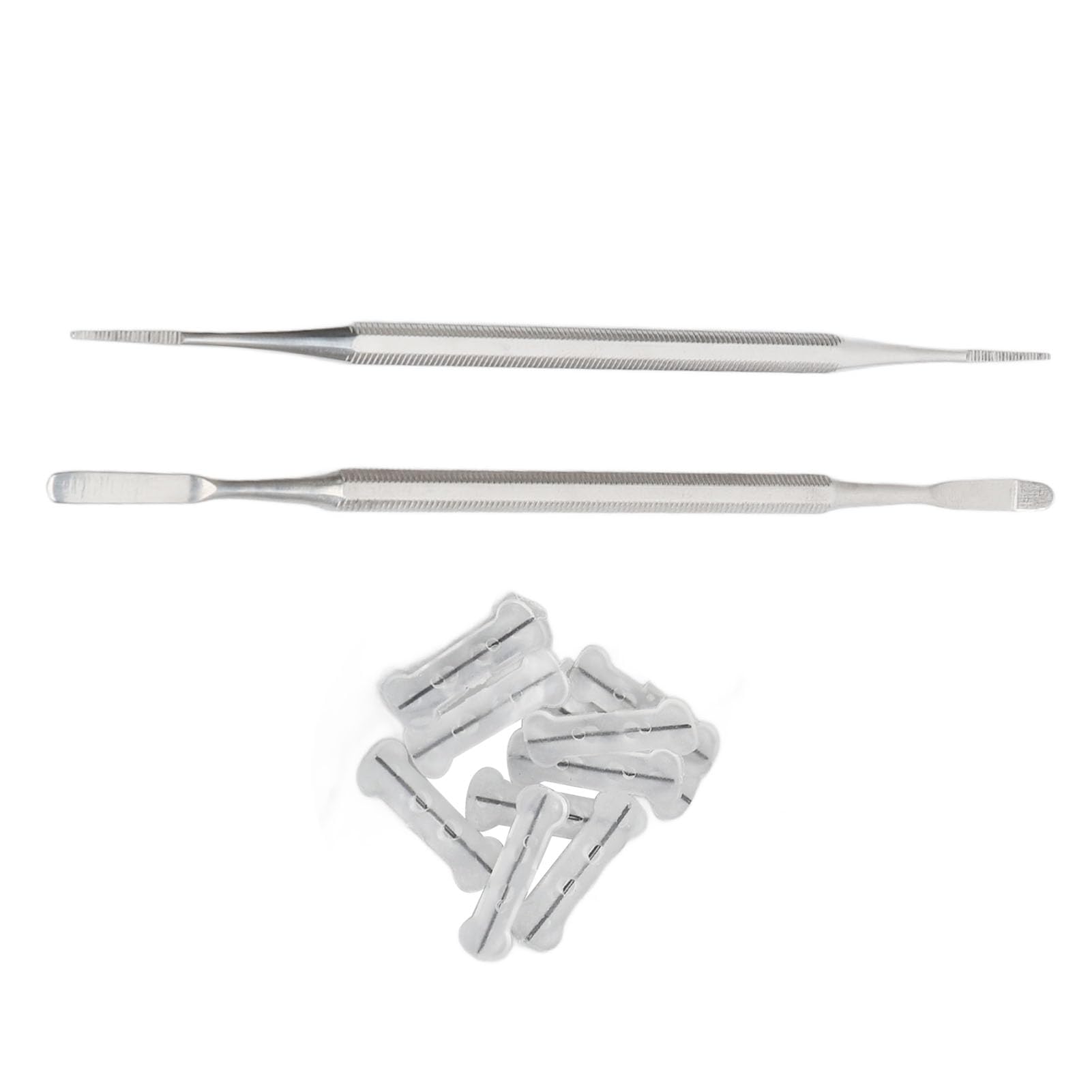 Kuuleyn Ingrown Toenail Correction Kit Alloy Stainless Steel Includes 10PCS 20mm Corrector Strips Brace Double Ended Pedicure File and Toenail Lifter for Home Pedicure
