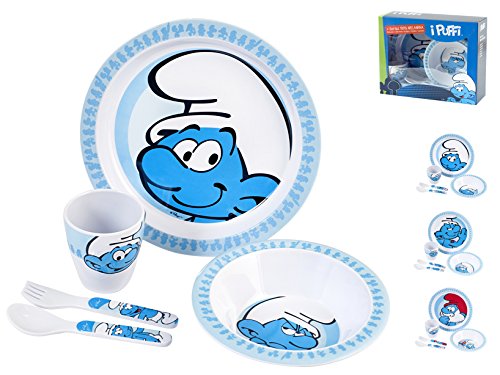 Home Confezione 5 Pezzi Melamina Puffo Arredo