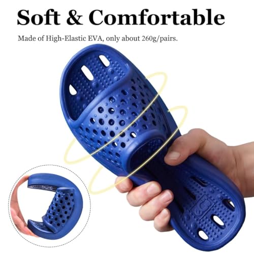 Cloud Slippers for Women and Men Massage Sole Non-Slip Shower Shoes with Arch Support Quick Drying Pool Slides Lightweight Bathroom Slippers with Drain Holes2