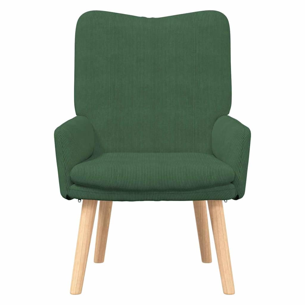 Fotel zielony dżungla 63 x 67 x 94 cm materiał z podłokietnikami i nogami z