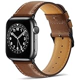 lalasis Armband leder kompatibel mit Apple Watch Armband 42mm 44mm 45mm 49mm für Herren Damen Apple Watch Armband Leder,Lederarmband Ersatzbänder für Apple Watch Ultra 8 7 6 5 4 3 2 1 SE Hellbraun