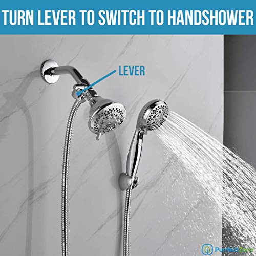 Purrfectzone Shower Arm Diverter for Hand Shower, Chrome - Thumbnail 3