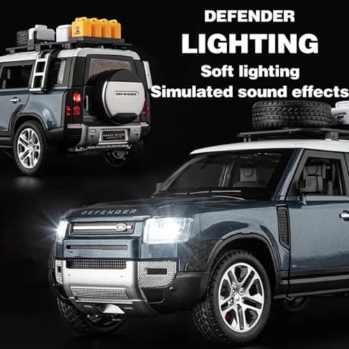 Image of Land Rover Defender Sports Model Car with Box, Zinc Alloy Pull Back Toy car with Sound and Light for Kids Boy Girl Gift [Colors as Per Stock] (Land Rover Defender Sports)