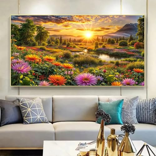 Art mural de paysage sur toile 40x80 moderne pour décoration maison