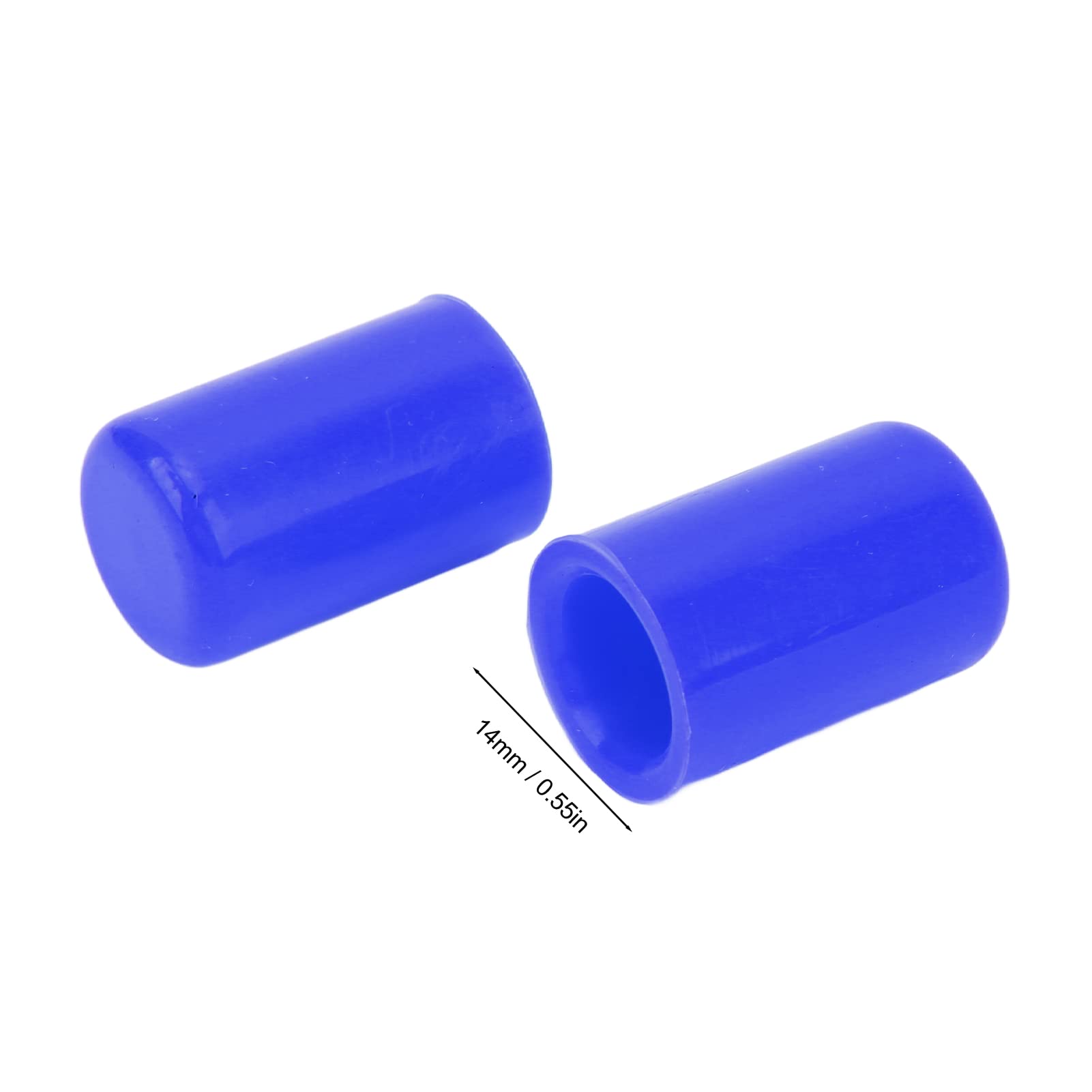 10 Pezzi Tappo di Chiusura in Silicone Universale Aspirazione Tubo Flessibile per Vuoto estremità Tappo Tappo Diametro Interno 14 Mm Nero Aspirazione Tubo per Vuoto estremità (Blu)