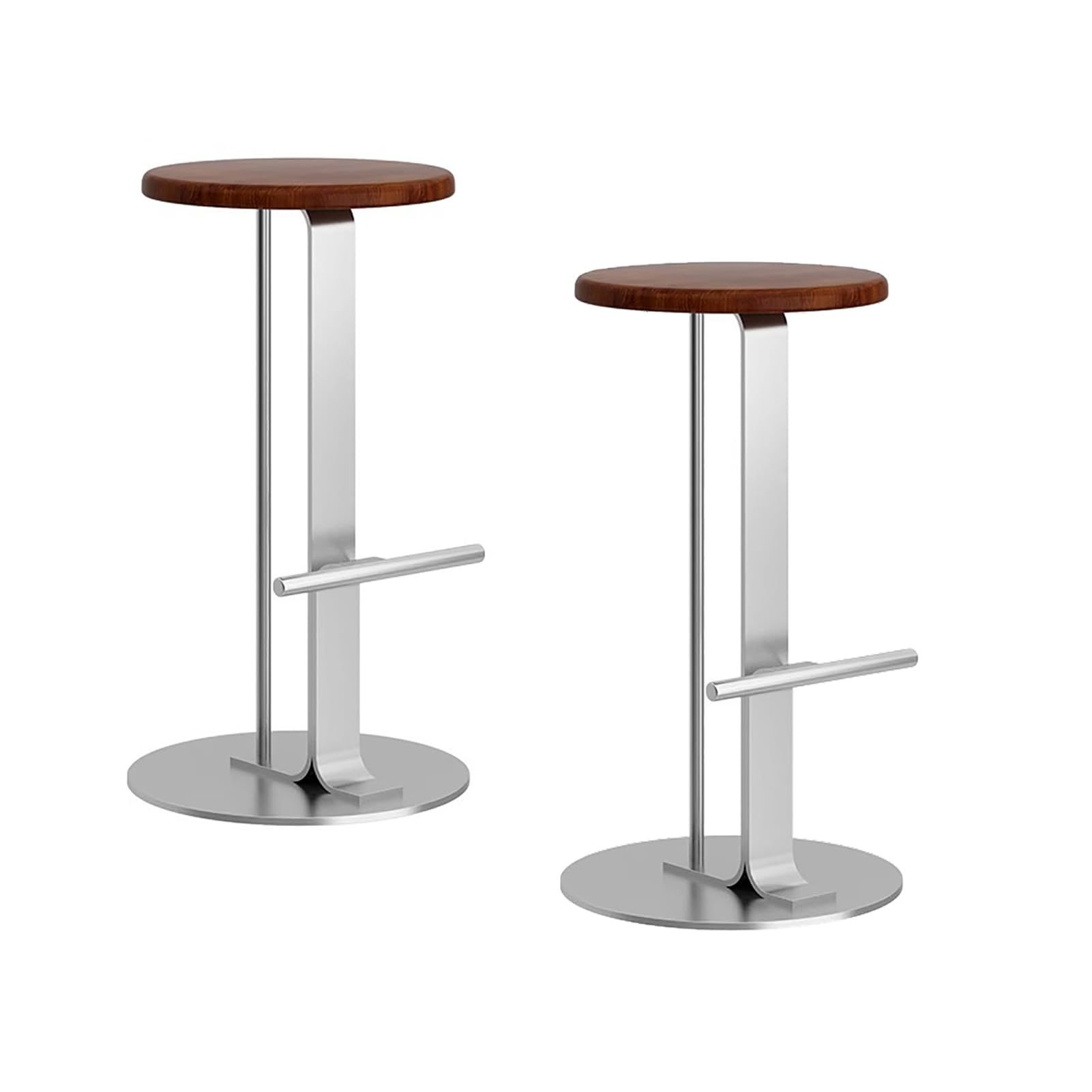Tabouret de bar pour îlot de cuisine en bois et métal noir