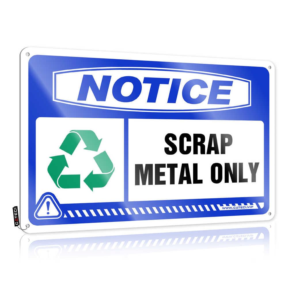 IBWNBBUSN Man Cave Tin Sign Notice Scrap Metal Only Tin Sign Signs For Bedroom Door Tin Metal Decor(30X40CM)