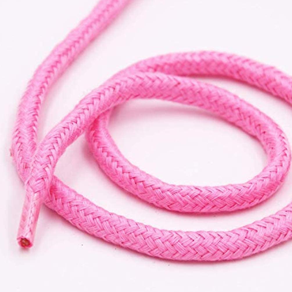 Juego de 3 cuerdas de algodón suave de 32 pies / 10 m, regalo para su pareja (rojo, morado, rosa, negro) (Fucsia negro)