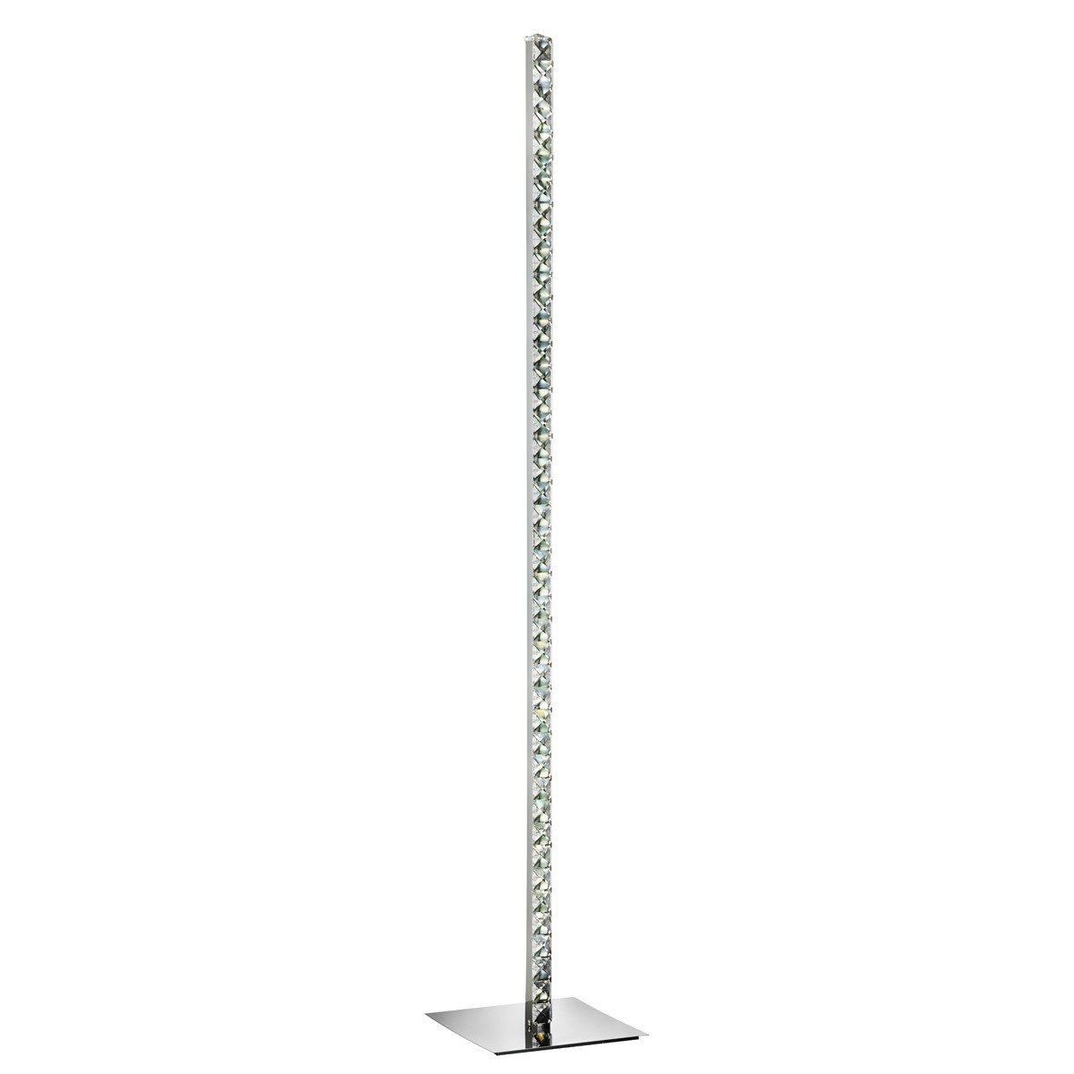 Searchlight 7034CC Clover LED Crystal Floor Lamp in Chrome