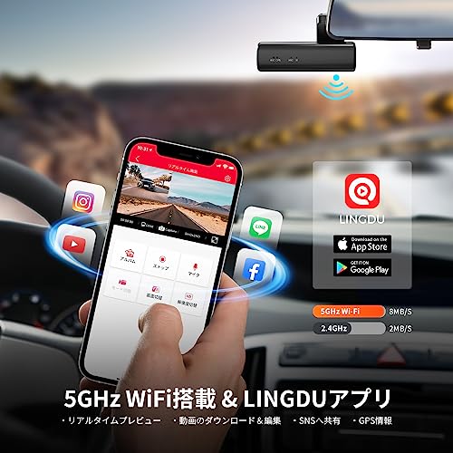 Amazon.co.jp: LINGDU ドライブレコーダー