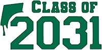 Vista 36 de Class of 2031 Iron On Decal, Graduation Shirt Transfer, Graduate Tshirt Patch, DIY Crafts, Graduation Cap, Pick Size and Color, Iron-On Almost Old