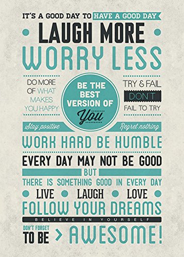 POSTER Be Awesome Soit Génial 100x140cm idéal pour salon ou bureau tendance