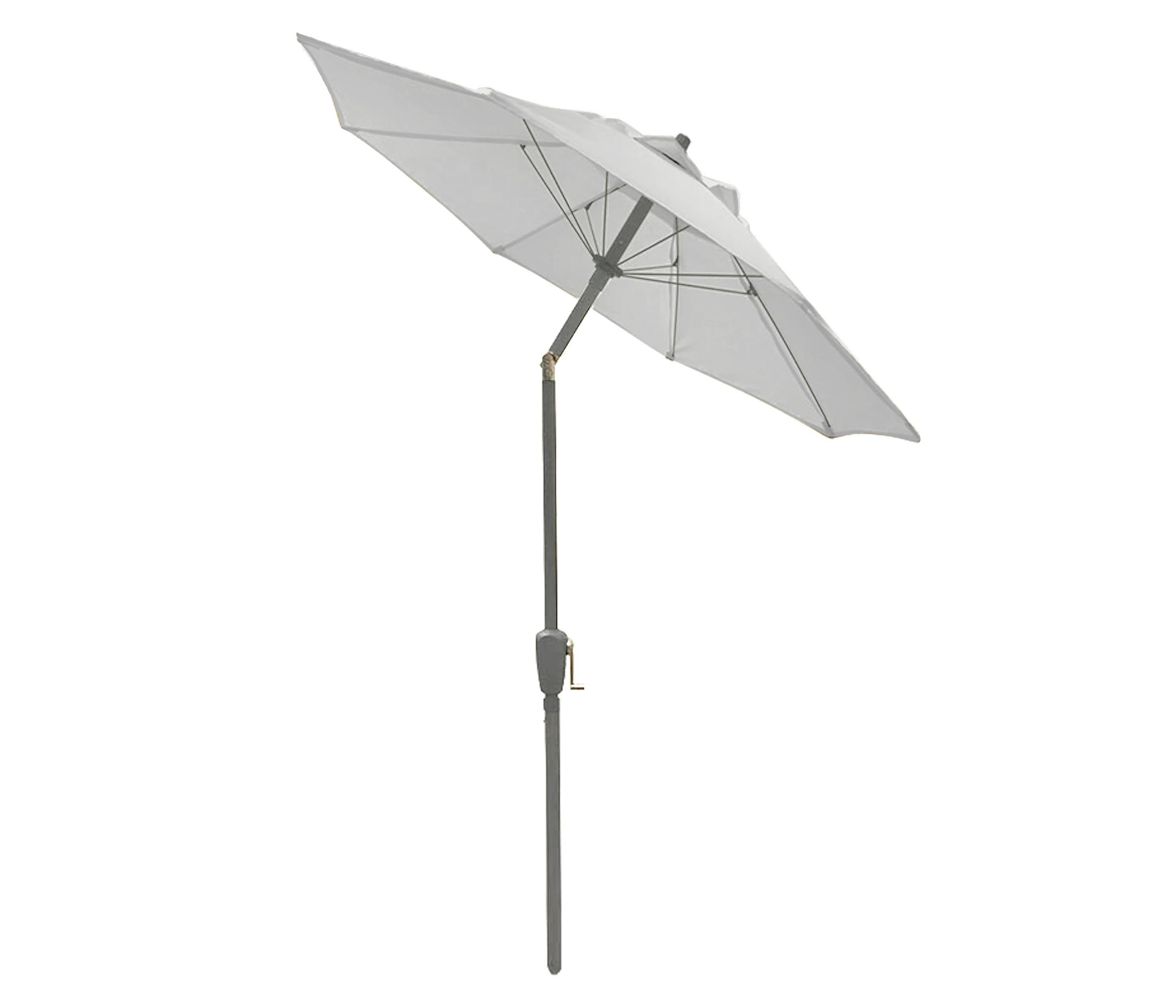 Dehner Vido parasol przeciwsłoneczny, Ø 150 cm, wysokość 221 cm, aluminium/poliester, jasnoszary