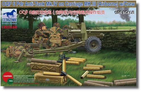 Pistolet antichar British QF 2,7 kg MK.4 Airborne Bronco CB35168 maquette plastique