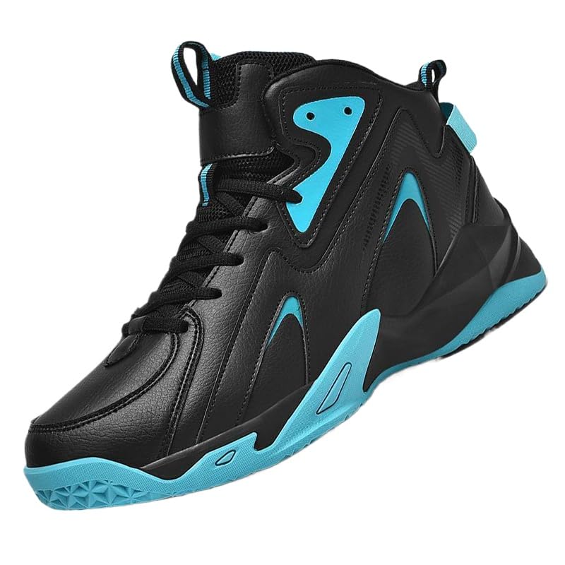 Big Size Men's High-Top Basketball Shoes - Breathable Non-Slip Lace-Ups for Indoor/Outdoor Training, Running & Walking