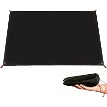 REDCAMP Ultra Light Tent Footprint PU 2000 Waterproof Camping Tent Tarp with Drawstring Carry Bag for Ground Camping Hiking 55" x 87", UL Black