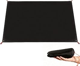 Ultralight Tent Footprint, PU 2000 Waterproof Camping Tent Tarp with Drawstring Carrying Bag for Ground Camping Hiking (55"x87" UL Black) | 1-2 Person 5×7ft Multifunctional Ground Cloth for Outdoor Camping, Hiking, Backpacking Gear, with Drawstring Carrying Bag