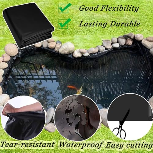 Bâche de bassin extérieur 9 x 6,5 m pour bassin à poissons et jardin