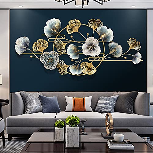 Winkel Metalen Wanddecoratie Kunst, Ginkgo Biloba Blad Heldere Gouden Kleur Metalen Wandsculptuur, 3D Handgemaakte Bladeren Ijzer Kunst Muur Decor Voor Hangende Muur Kerst Decor 110 X 67 cm/43 X 26 In Winkel Metalen Wanddecoratie Kunst, Ginkgo Biloba Blad Heldere Gouden Kleur Metalen Wandsculptuur, 3D Handgemaakte Bladeren Ijzer Kunst Muur Decor Voor Hangende Muur Kerst Decor 110 X 67 cm/43 X 26 In
