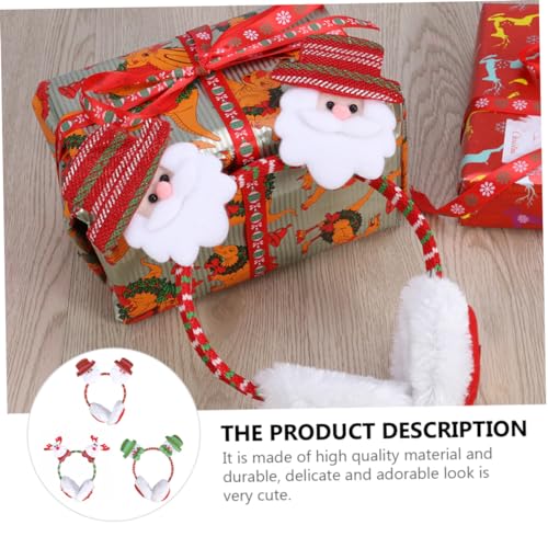 Orejeras de invierno con astas navideñas ideales para paseos y eventos navideños 3