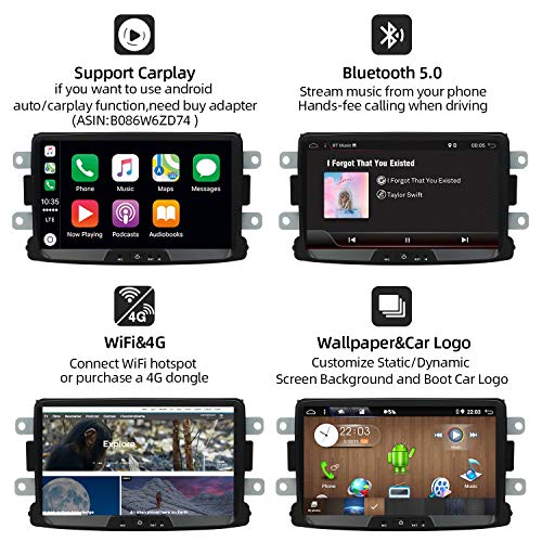 Android 9.0 Autoradio stéréo pour Renault Duster/Dacia Sandero/Lada Xray 2/Renault Captur/Logan 2 |2 DIN 8 inch 2G+32G… - Image 7