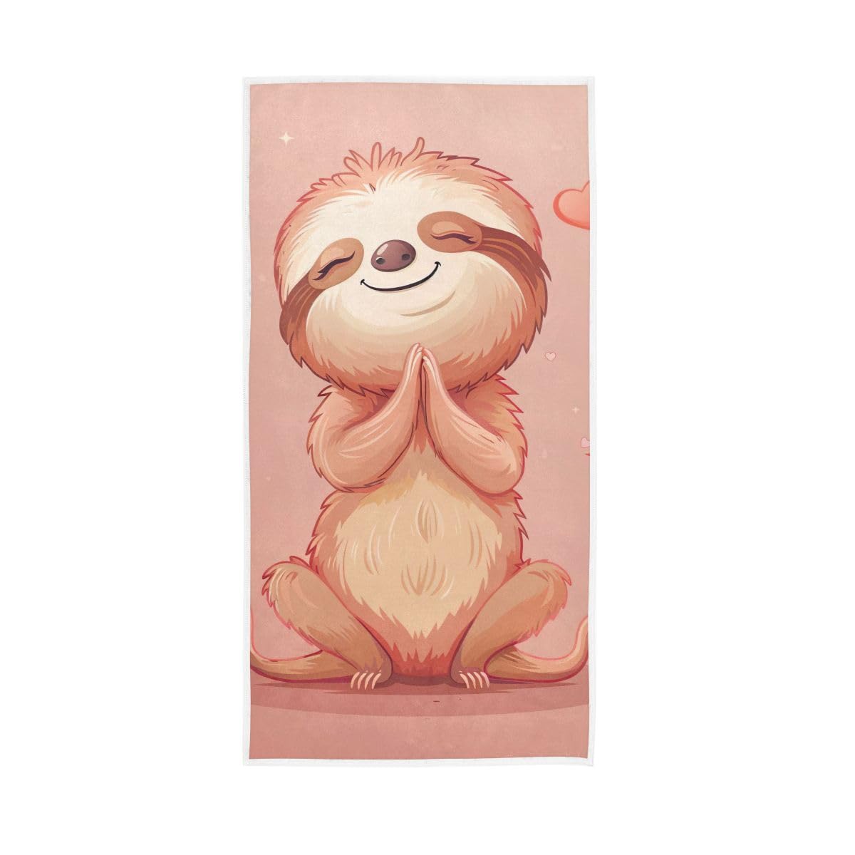 HUYGD Cute Sloth Doing Yoga Pose Hand Towels, Shower Towels for Bathroom, Gym, Hotel, Spa 15 x 30 Inches
