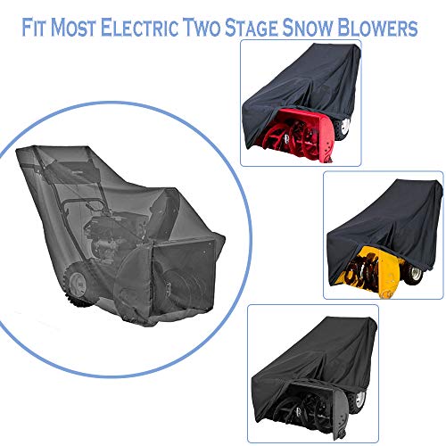 Bosking Universal Snow Thrower Cover Waterproof Heavy Duty 420D Oxford Polyester, Uv Protection, Fit Most Electric Two Stage Snow Blowers With Adjustable Drawstring & Storage Bag (43"Lx32”Wx35"H/50"H) #TOP6