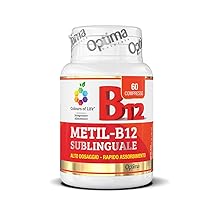 Metil-B12 Sublinguale – Vitamina B12 in forma di metilcobalamina, alto dosaggio, rapido assorbimento, sublinguale Senza Glutine e vegano, 60 compresse