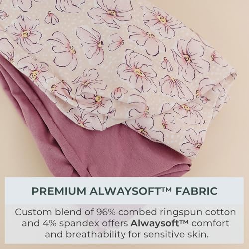 Image of Pobibaby - 2 Pack Premium Toddler Pillowcase - Ultra Soft Jersey Knit - Crib Pillow, Kids Pillow, Travel Pillow Case Cover (Blossom)