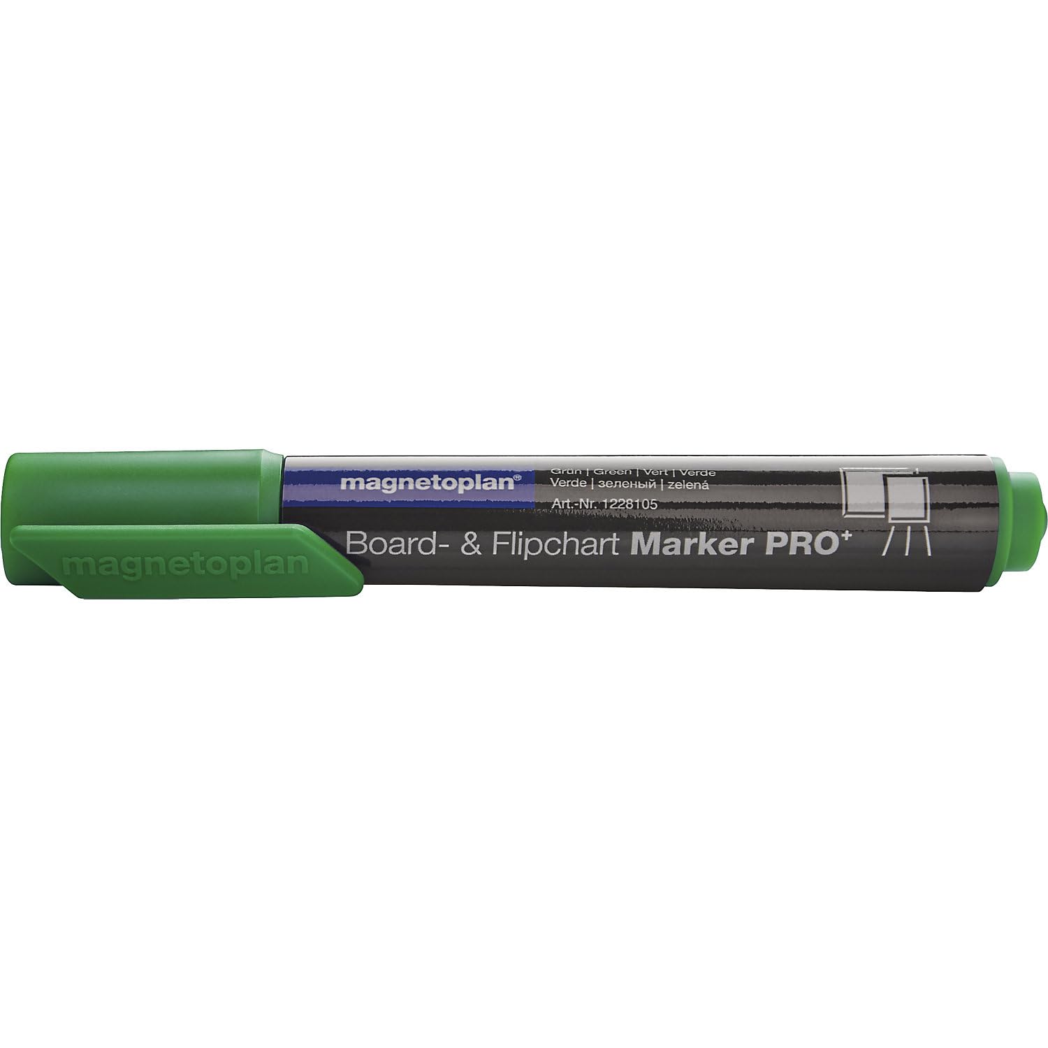 magnetoplan | Pennarello per lavagna e per lavagna a fogli PRO+ | spessore riga 1,5-3 mm | conf da 24 pz | verde