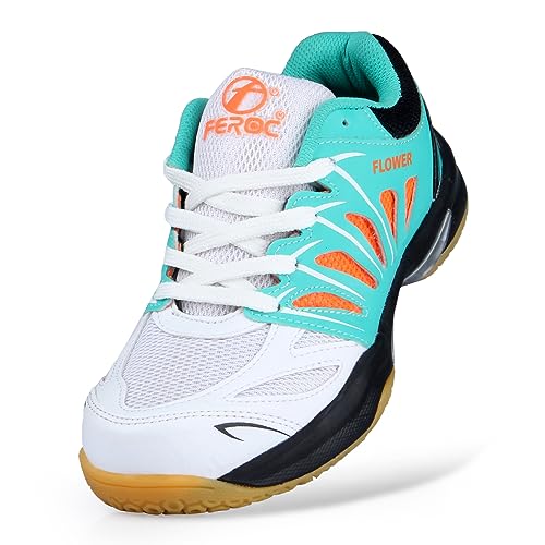 Image of FEROC Kids Badminton Shoes (Non Marking) Active Grip Lightweight & Durable Sole for Boys Girl Kids