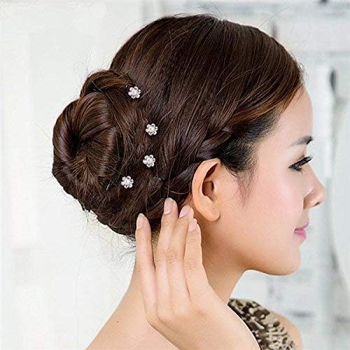 Drishti® Hair Bun Pin Fancy Juda Pins with crystal rhinestone for Women and Girls 1 box Set of 48 Pin 4