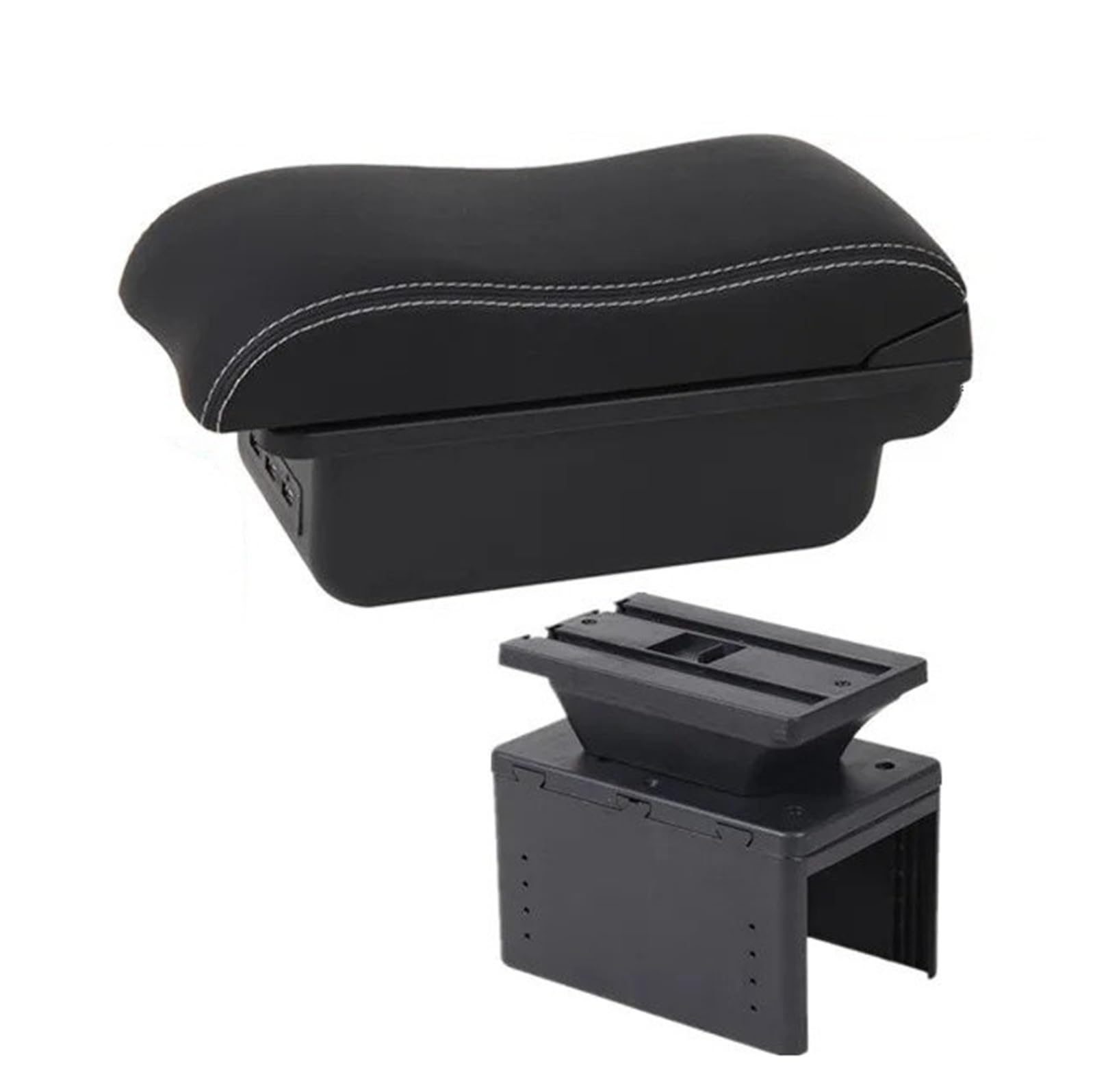 Udhqajc B3 White Line 3Usb Universal Car Armrest Box Model Accessories Storage Retrofit Parts Increase Relieve Fatigue Car Centre Console Armrest Box