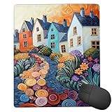 小型 ゲーミング マウスパッド 町の風景 キーボードパッド マウスマット デスクマット 小型 ゴム底 エレコム 光学式 マウス対応 滑り止め 耐久性 良い おしゃれ かわいい 防水 サイバーカフェ オフィス最適 適度な表面摩擦 男性のプレゼント 42x35 cm jp-1053