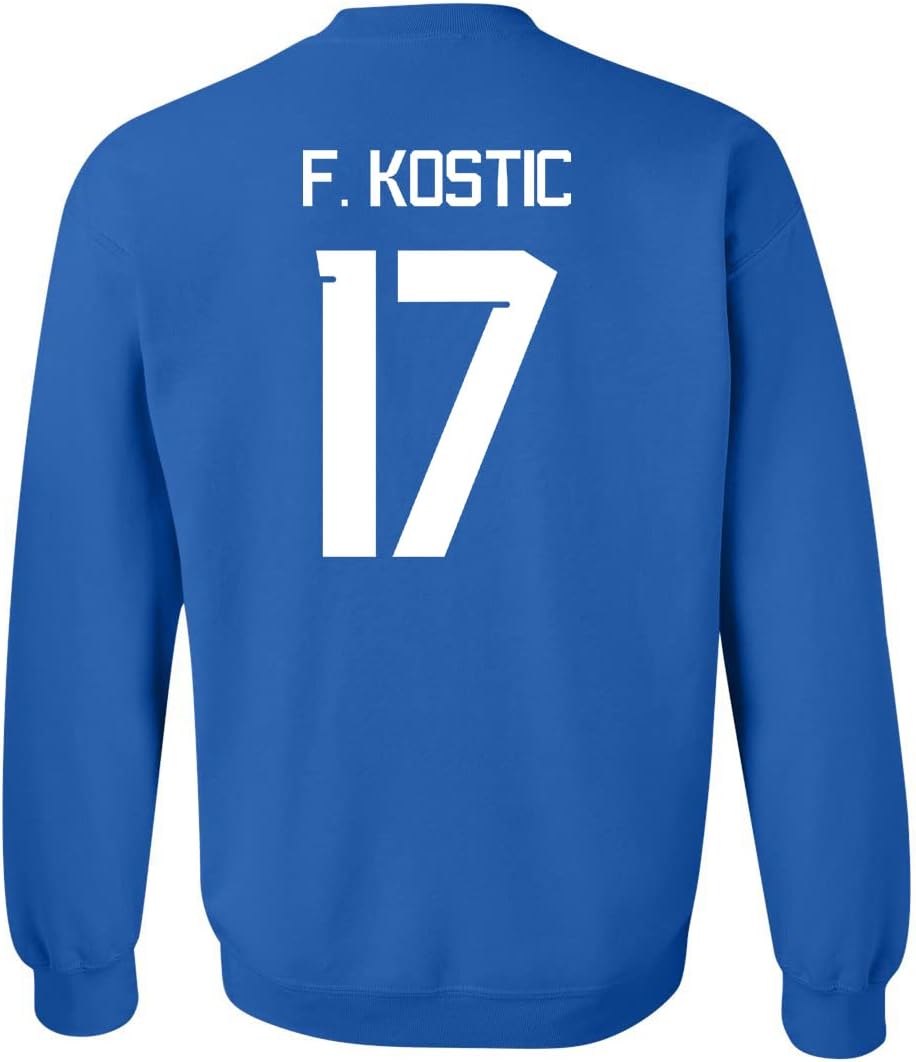 FLAURA Serbian Soccer #17 Kostic World Football Fans Adult Crewneck Sweater